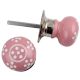 Pink Polka Dot Mortice Handle 2.25